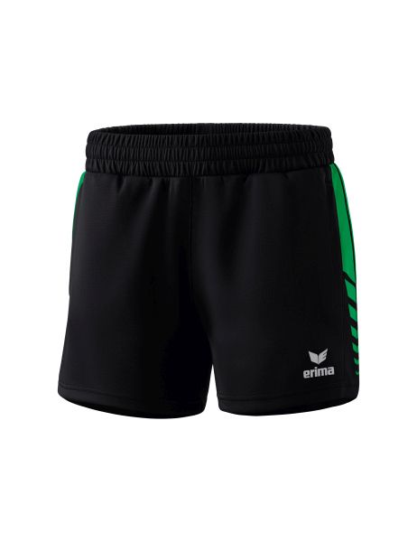 Erima Six Wings Worker Shorts Damen schwarz/smaragd, Größe: 34
