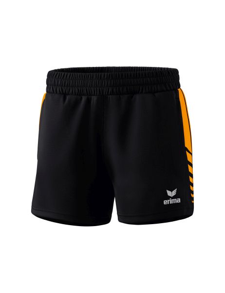 Erima Six Wings Worker Shorts Damen schwarz/new orange, Größe: 34