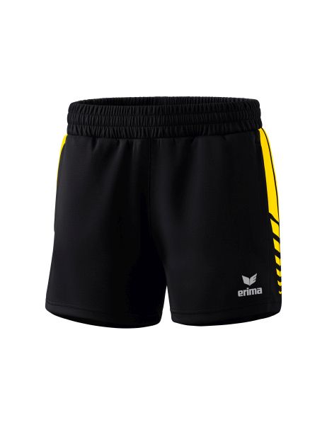 Erima Six Wings Worker Shorts Damen schwarz/gelb, Größe: 34