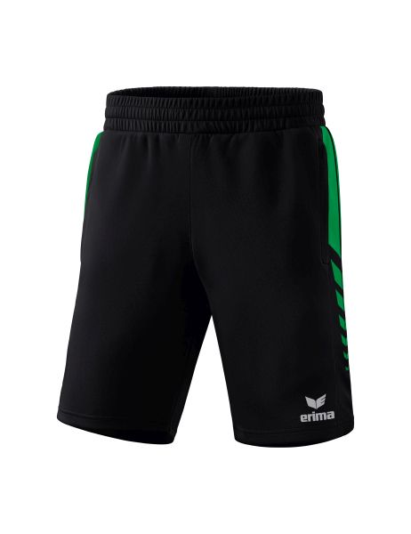 Erima Six Wings Worker Shorts Kinder schwarz/smaragd, Größe: 116