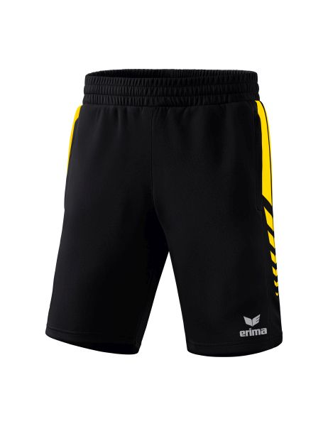 Erima Six Wings Worker Shorts Kinder schwarz/gelb, Größe: 116