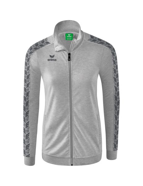Erima Essential Team Tracktop Jacke Damen hellgrau melange/slate grey, Größe: 34