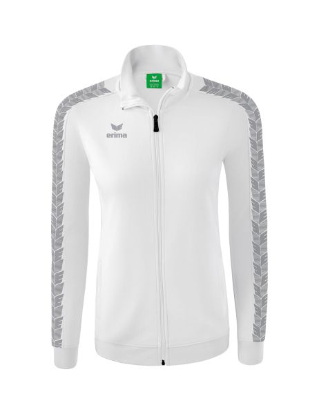 Erima Essential Team Tracktop Jacke Damen weiß/monument grey, Größe: 34