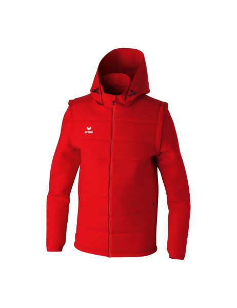 Erima TEAM Jacke mit abnehmbaren Ärmeln Erwachsene rot, Größe: S