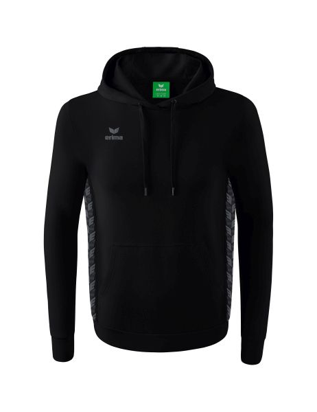 Erima Essential Team Kapuzensweat Kinder schwarz/slate grey, Größe: 128