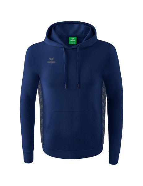 Erima Essential Team Kapuzensweat Kinder new navy/slate grey, Größe: 128