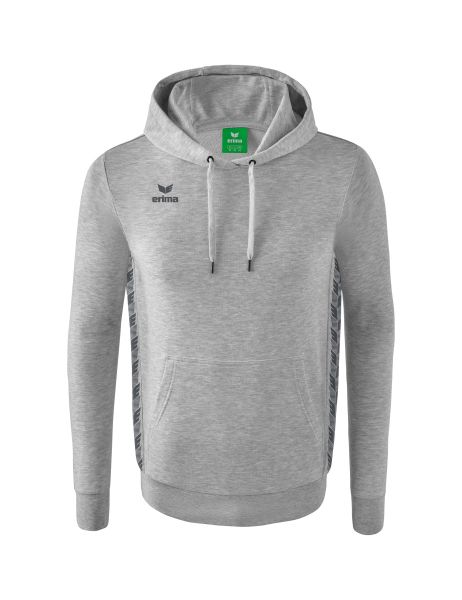 Erima Essential Team Kapuzensweat Kinder hellgrau melange/slate grey, Größe: 128