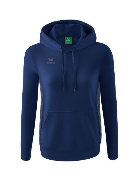 Erima Essential Team Kapuzensweat Damen new navy/slate grey, Größe: 34