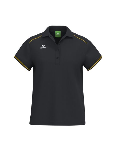 Erima CMPT Poloshirt Damen schwarz/gelb, Größe: 34