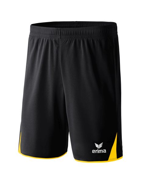 Erima CLASSIC 5-C Shorts Kinder schwarz/gelb, Größe: 128