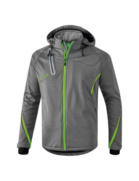 Erima Softshelljacke Function Kinder grau melange/green gecko