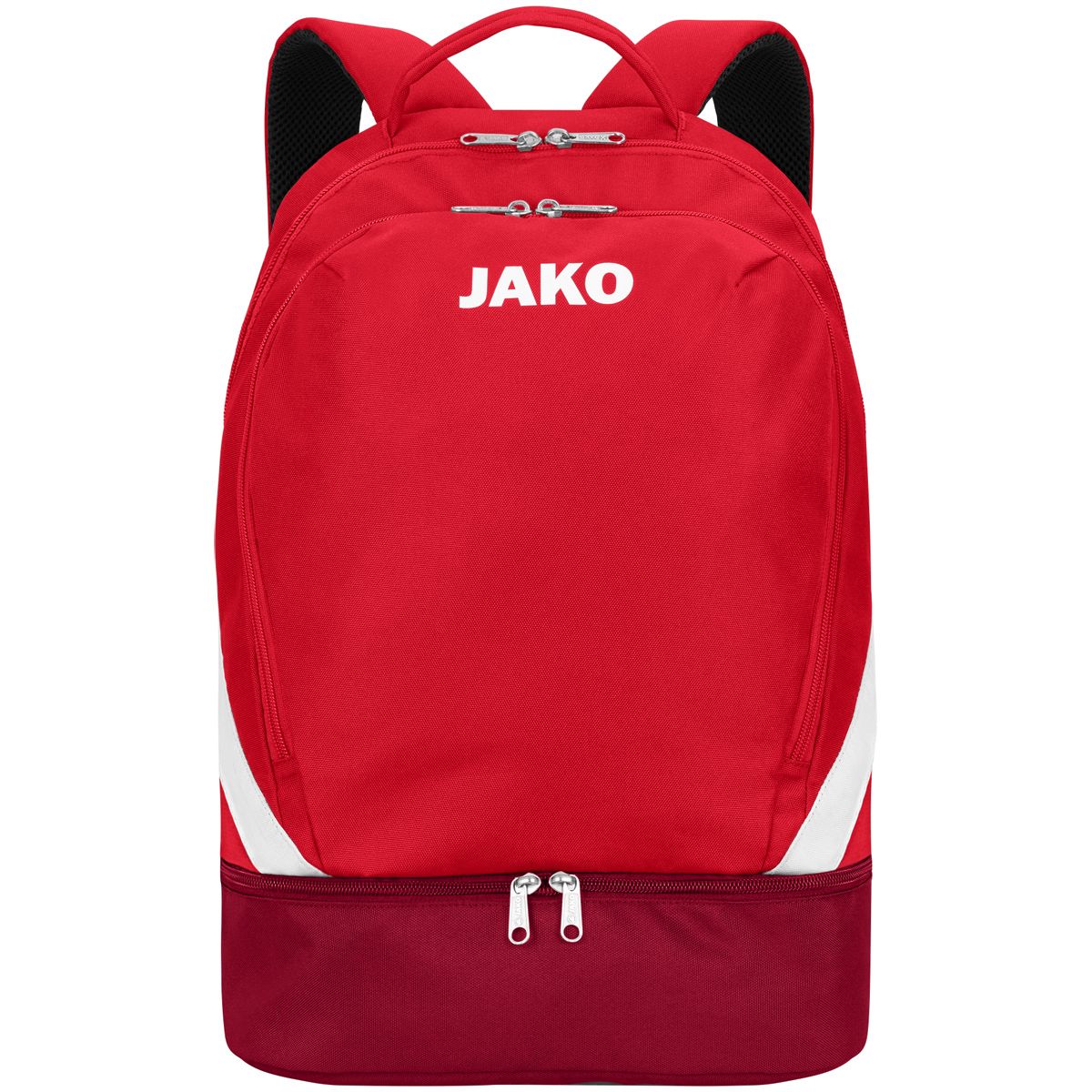 JAKO Rucksack Iconic mit Bodenfach, Farbe: rot/weinrot, Größe: Einheitsgröße (ca. 32 Liter)