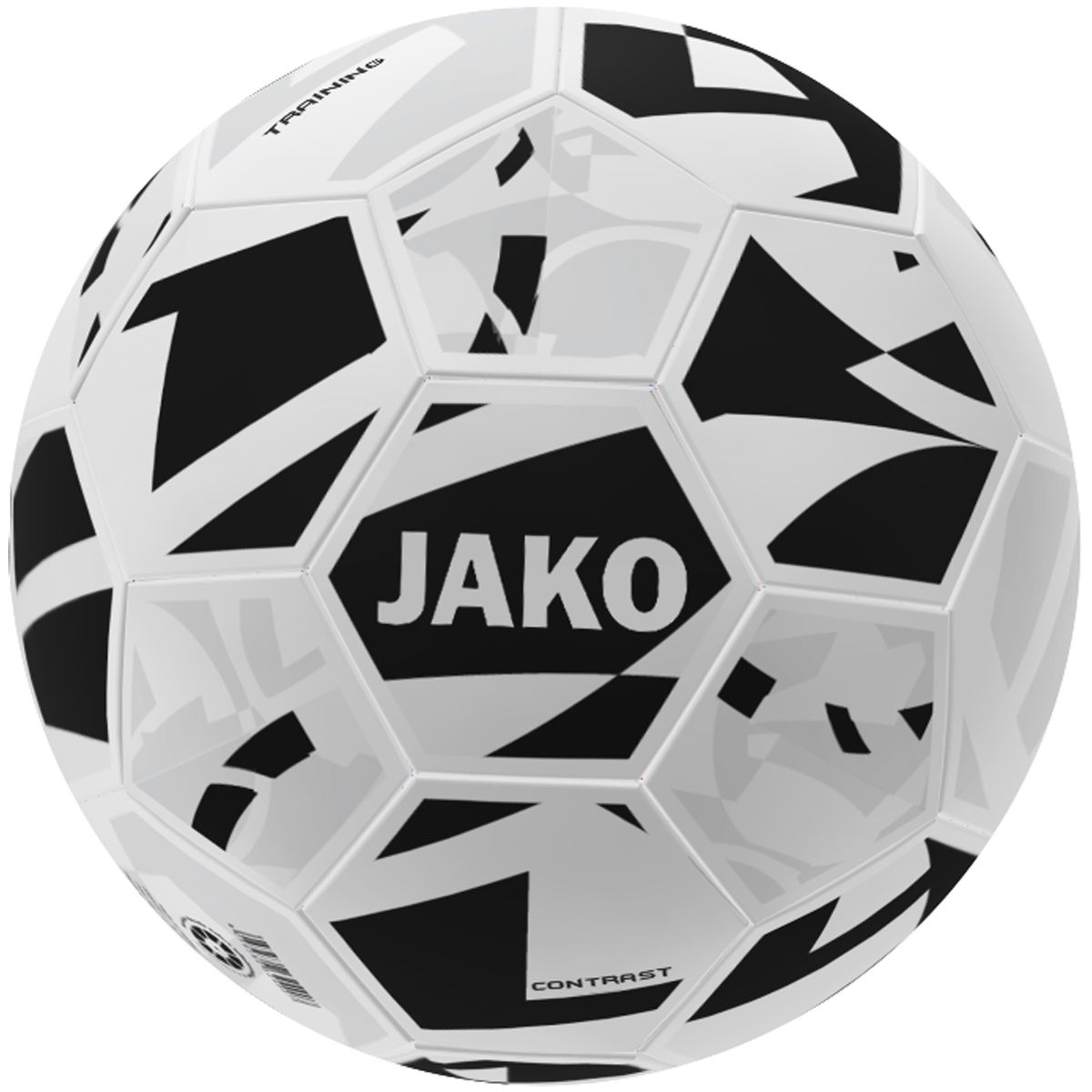 JAKO Trainingsball Contrast 32 Panel, HS, FIFA BASIC, Farbe: weiß/schwarz, Größe: 5