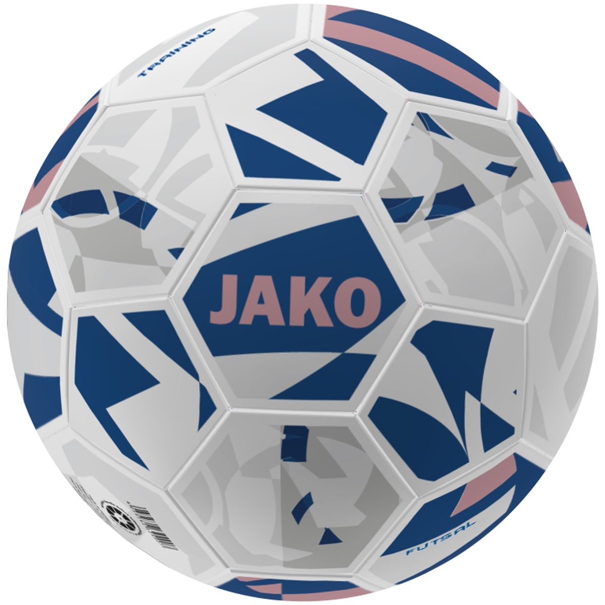 JAKO Trainingsball Futsal 32 Panel, Hybrid, Farbe: weiß/navy/dusky pink, Größe: 4