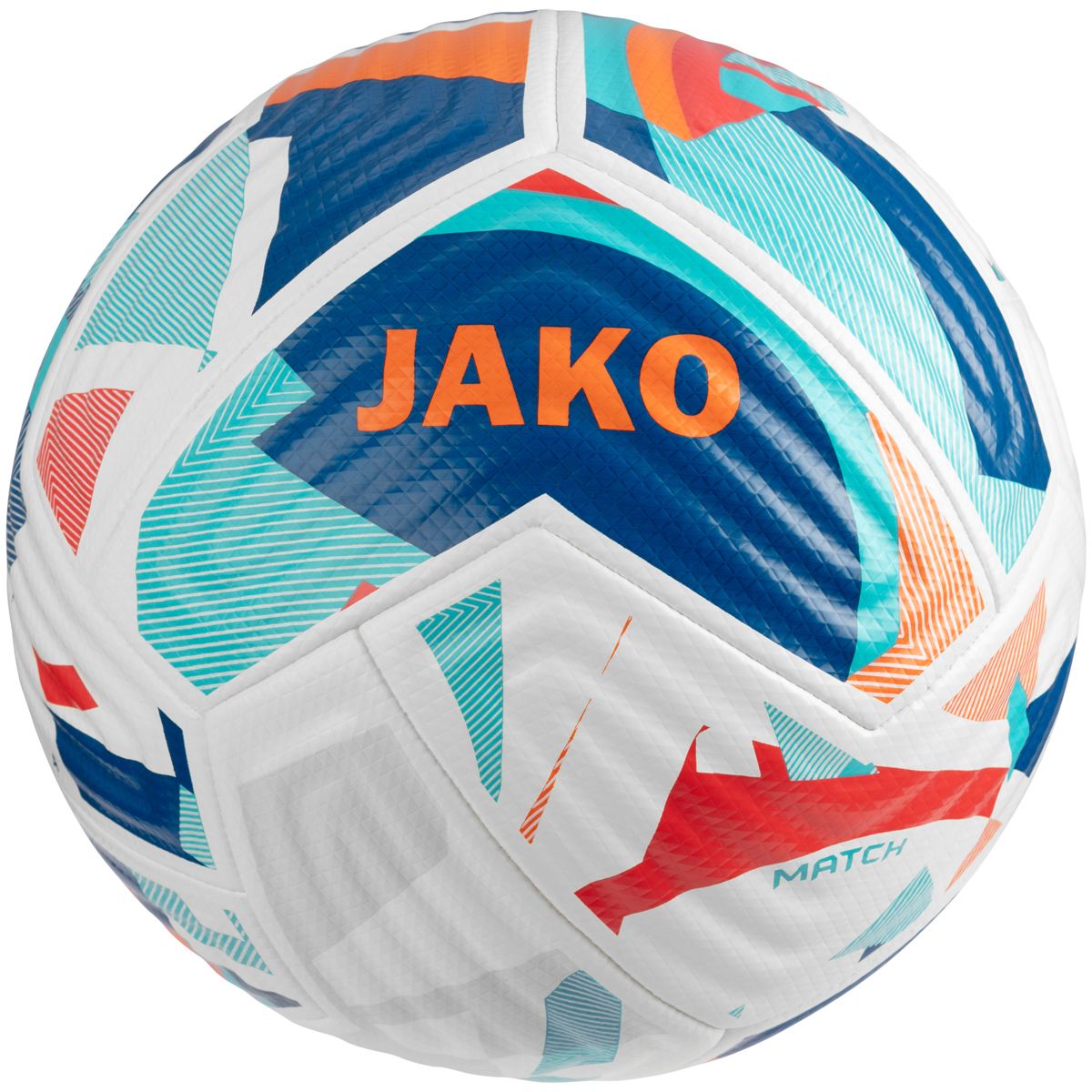 JAKO Spielball Flow 12 Panel, Hybrid, FIFA QUALITY PRO, Farbe: weiß/navy/orange, Größe: 5