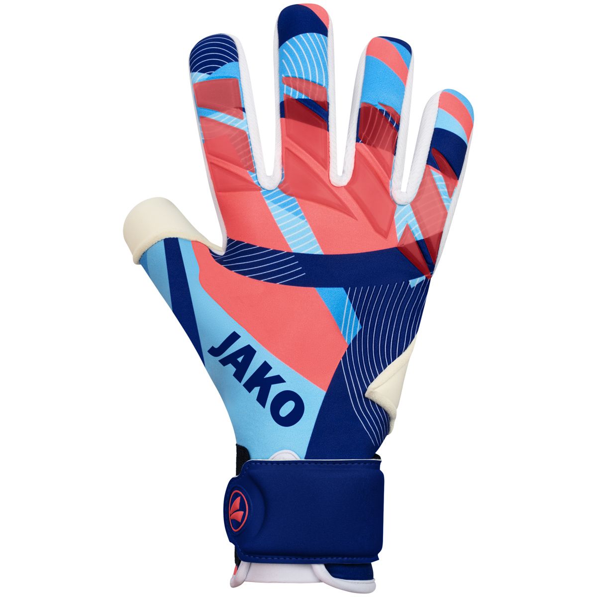 JAKO TW-Handschuh River GIGA NC, Farbe: navy/skyblue/coral, Größe: 7