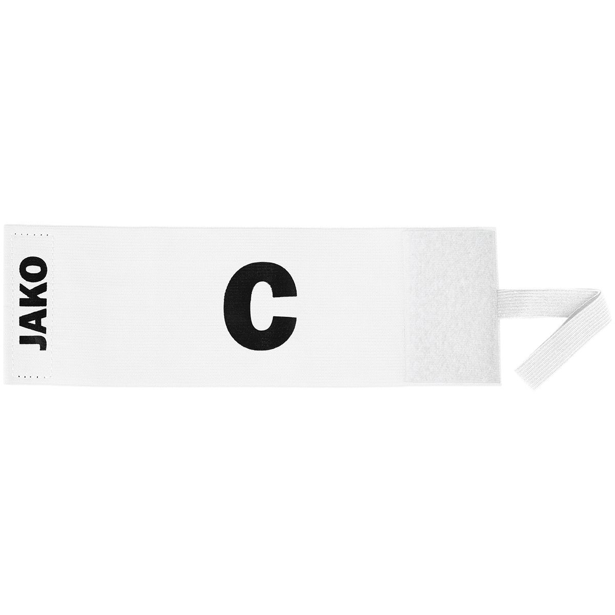 JAKO Kapitänsbinde Classico, Farbe: weiß, Größe: Junior: 28 x 7,5 cm (LxB)