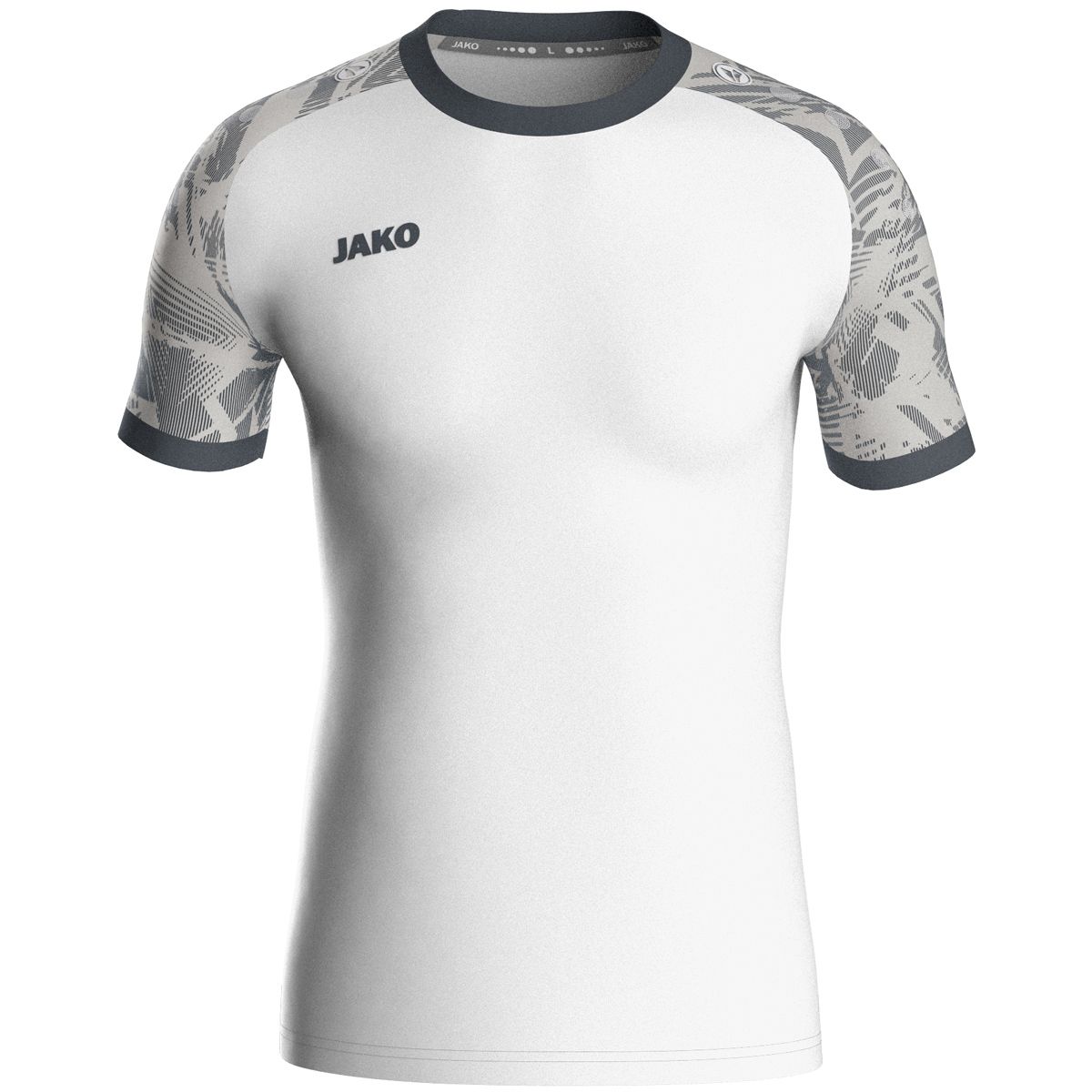 JAKO Trikot Iconic KA, Farbe: weiß/soft grey/anthra light, Größe: 116