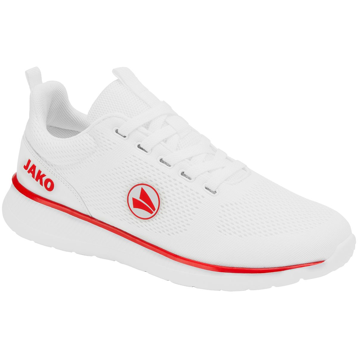 JAKO Sneaker Team Mesh, Farbe: weiß/rot, Größe: 36