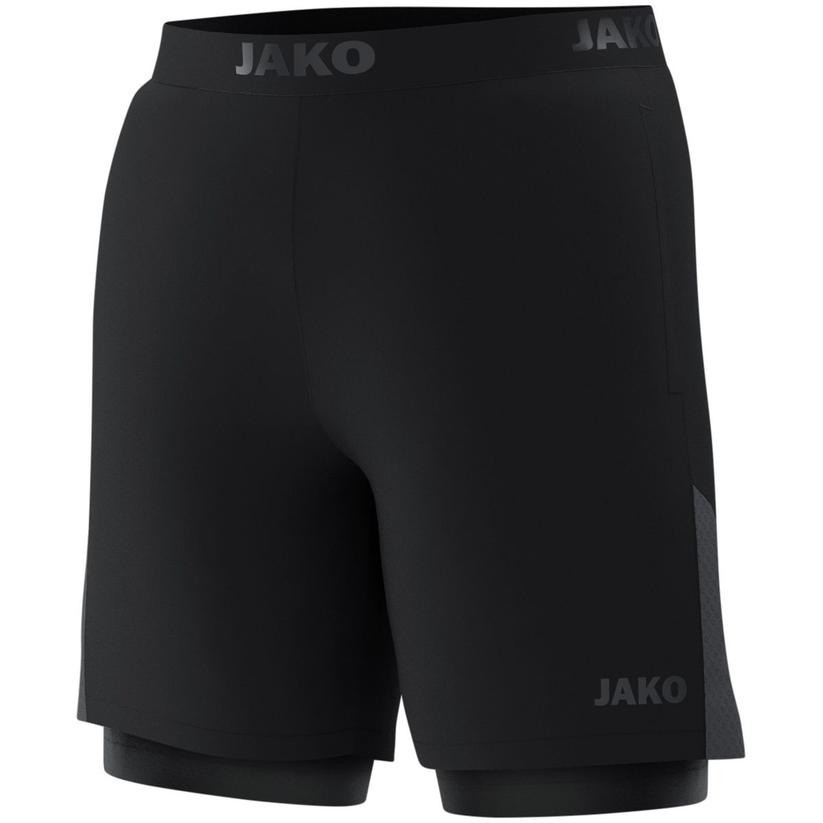 JAKO 2-in-1 Short Power, Farbe: schwarz, Größe: 34