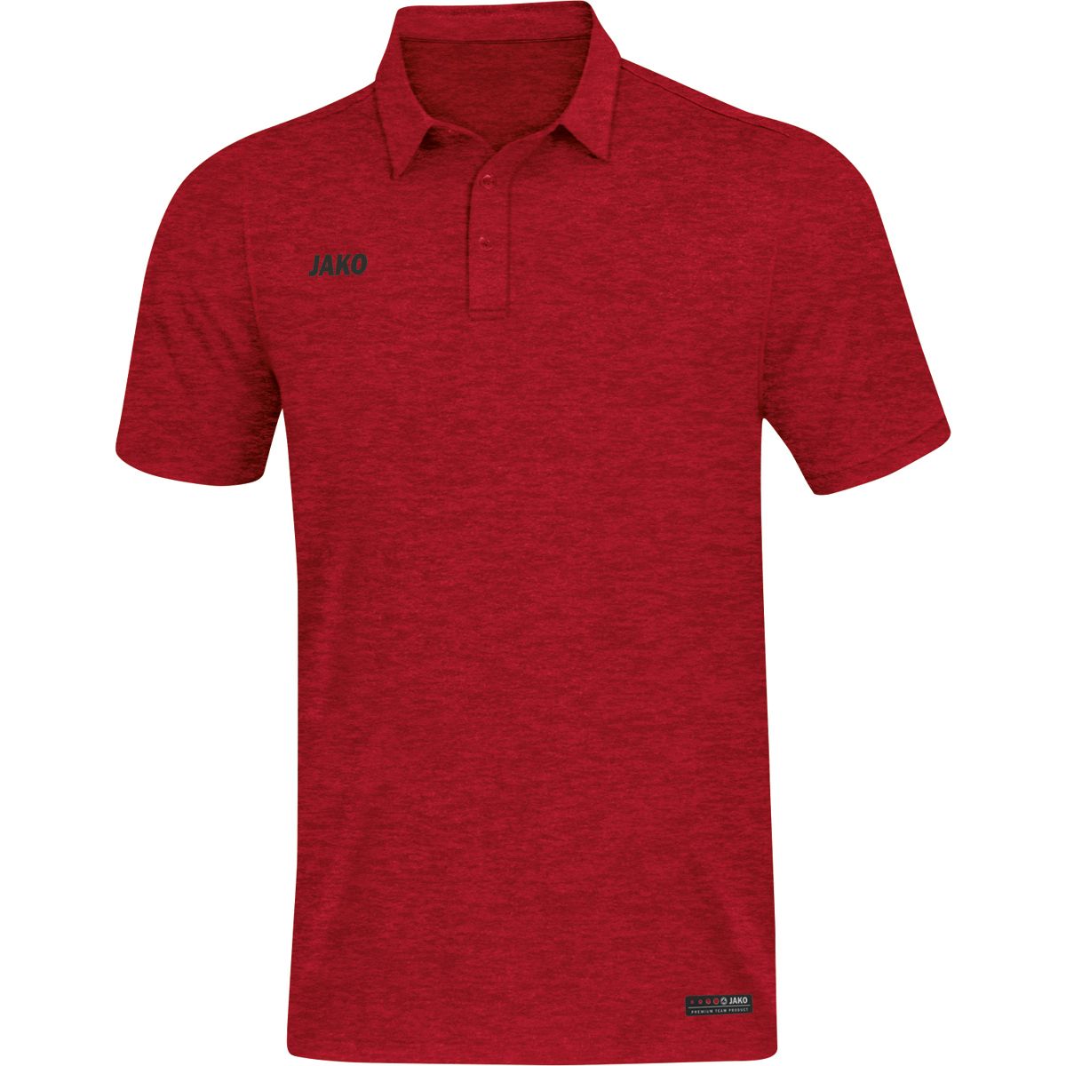 JAKO Polo Premium Basics, Farbe: rot meliert, Größe: 34