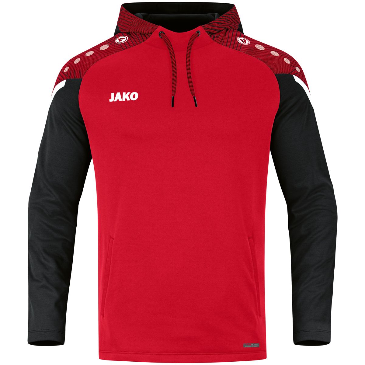 JAKO Kapuzensweat Performance, Farbe: rot/schwarz, Größe: 116