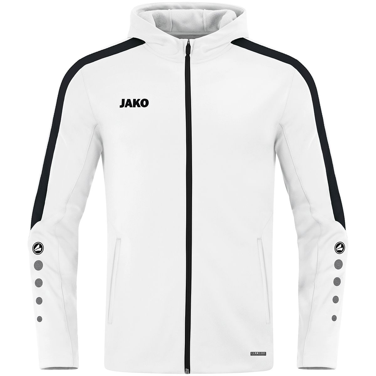 JAKO Kapuzenjacke Power, Farbe: weiß, Größe: 34