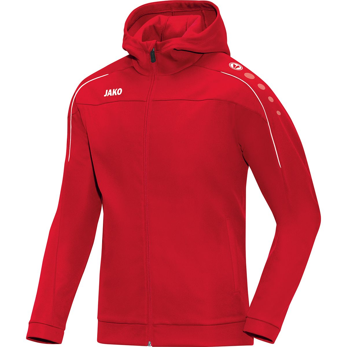 JAKO Kapuzenjacke Classico, Farbe: rot, Größe: 128
