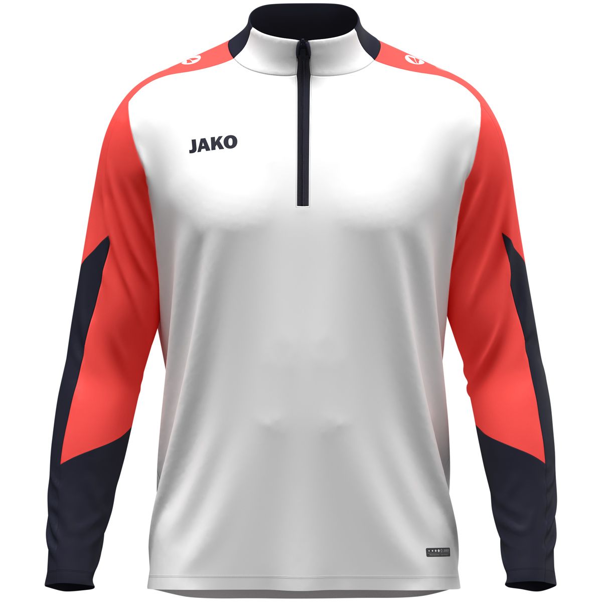 JAKO Ziptop Dynamic, Farbe: weiß/coral/marine, Größe: 116