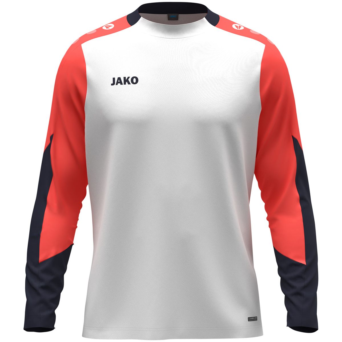 JAKO Longsleeve Dynamic, Farbe: weiß/coral/marine, Größe: 116