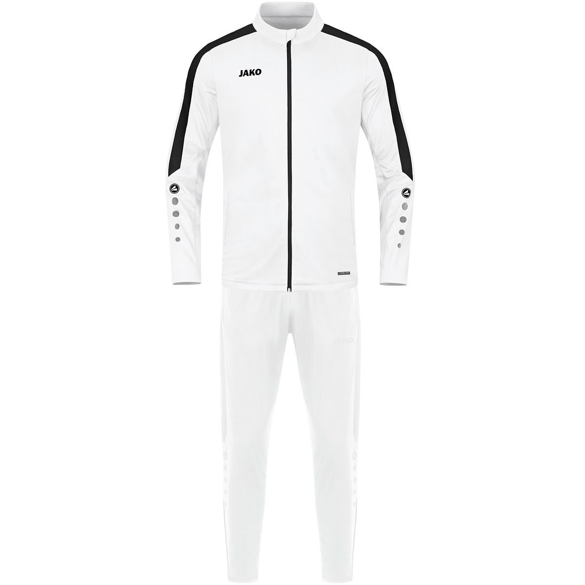 JAKO Trainingsanzug Polyester Power, Farbe: weiß, Größe: 34
