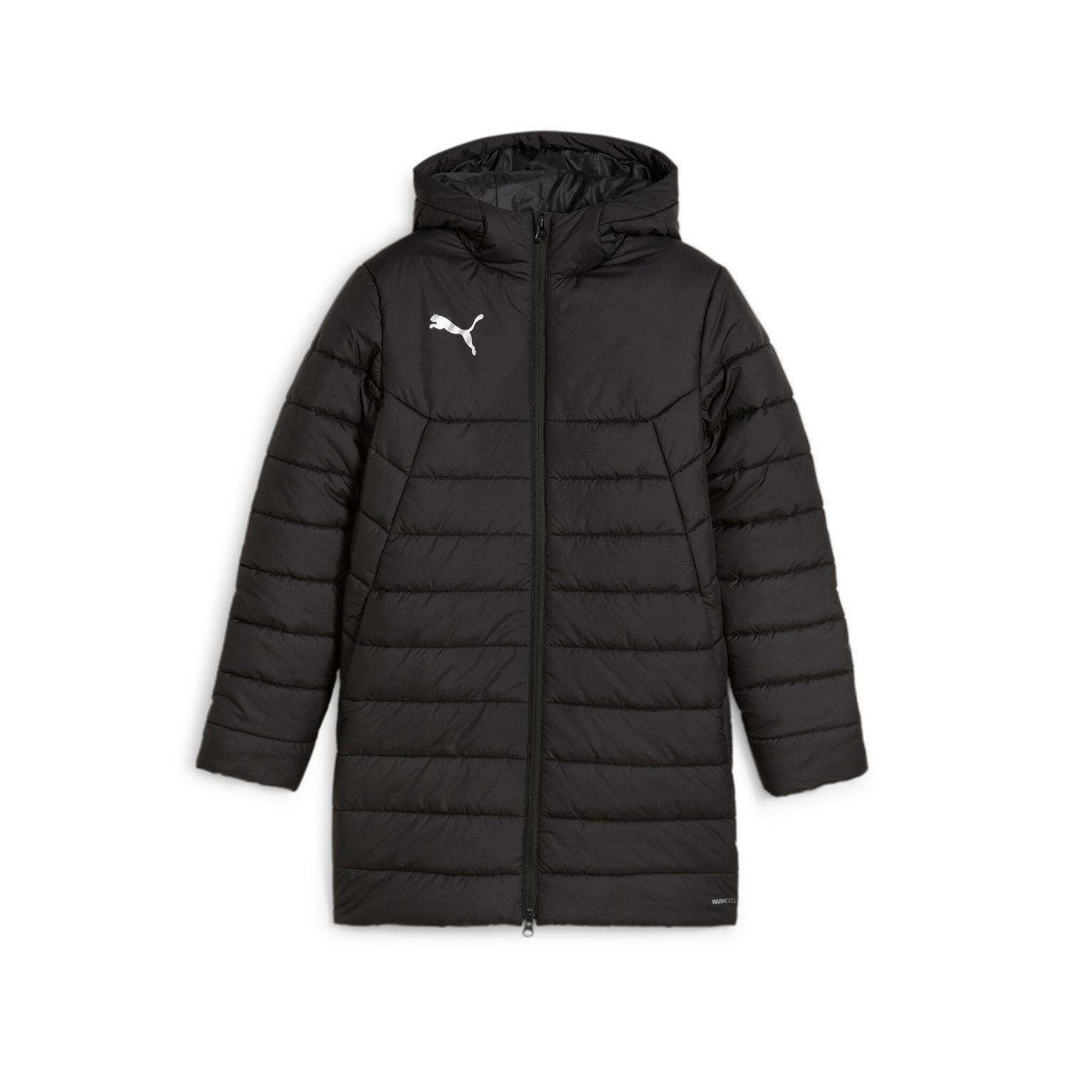 PUMA teamFINAL Bench Jacket Jr  Football - PUMA Black-Puma Silver, Farbe: PUMA Black-Puma Silver