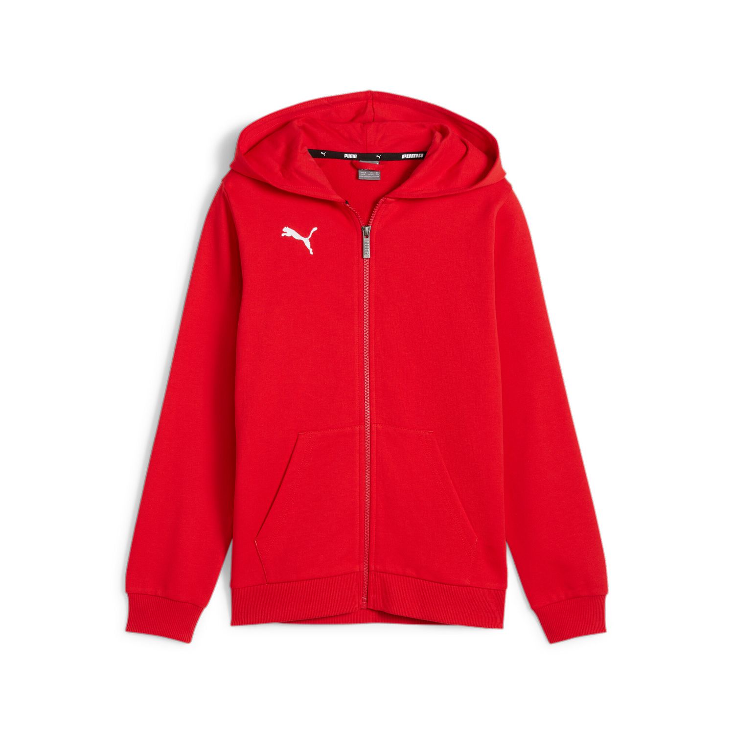 PUMA teamGOAL Casuals Hooded Jacket Jr Herren Football - PUMA Red-PUMA White, 176, Größe: 176, Farbe: PUMA Red-PUMA White