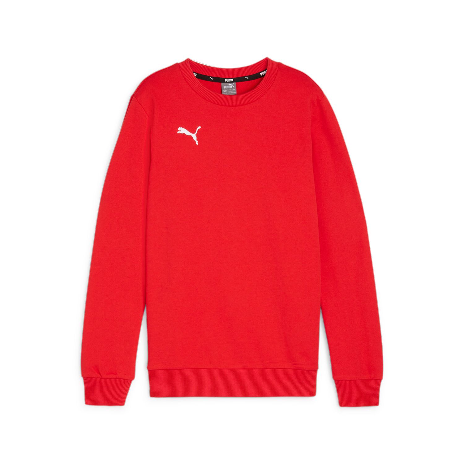 PUMA teamGOAL Casuals Crew Neck Sweat Jr Herren Football - PUMA Red-PUMA White, 176, Größe: 176, Farbe: PUMA Red-PUMA White