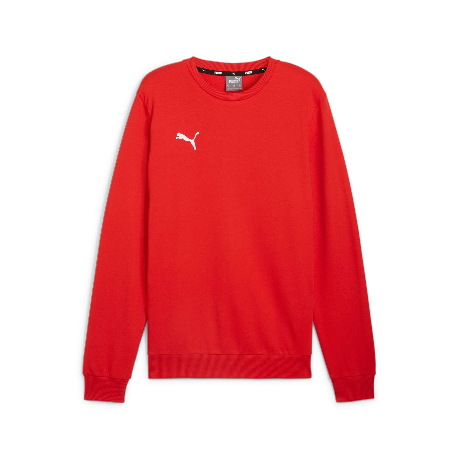 PUMA teamGOAL Casuals Crew Neck Sweat Herren Football - PUMA Red-PUMA White, Farbe: PUMA Red-PUMA White