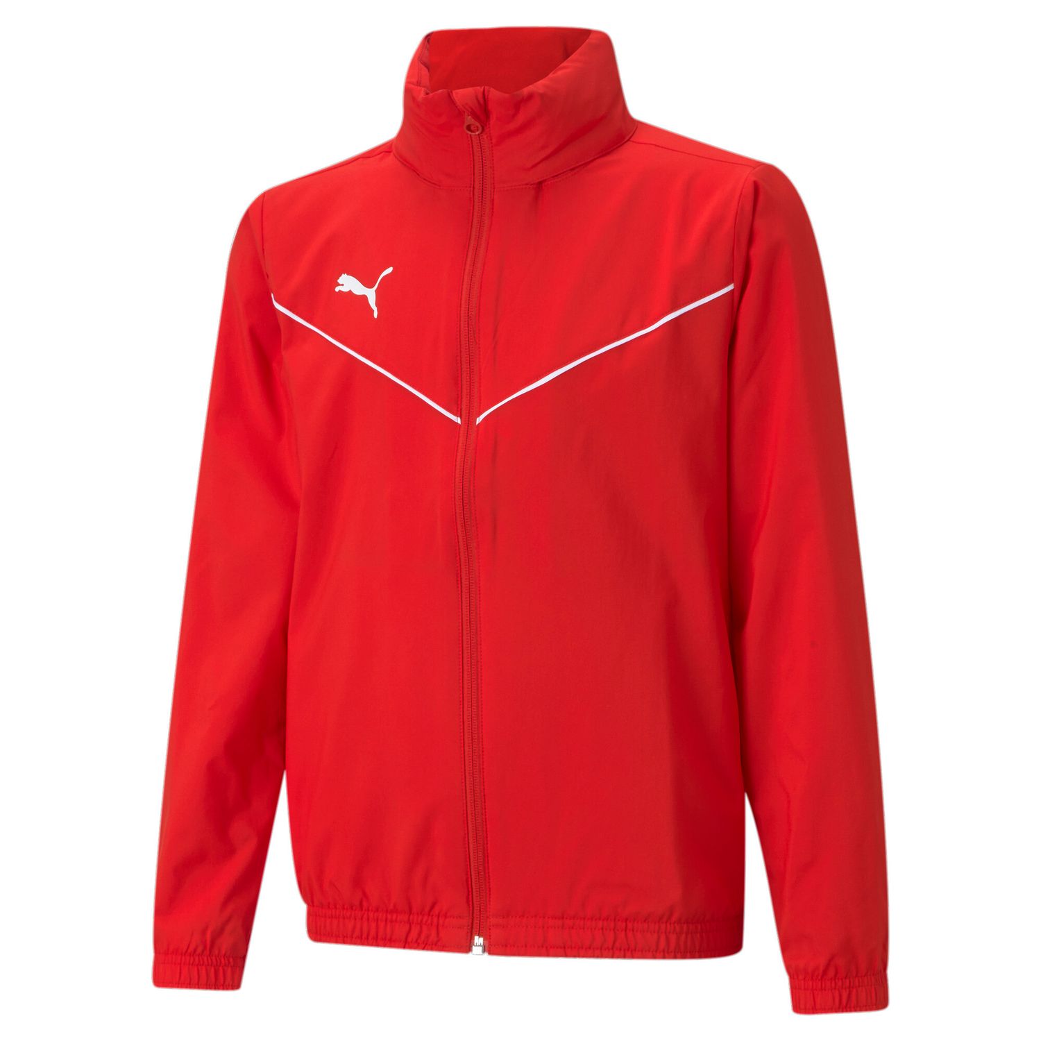 PUMA teamRISE All Weather Jkt Jr  Football - PUMA Red-PUMA White, Farbe: PUMA Red-PUMA White