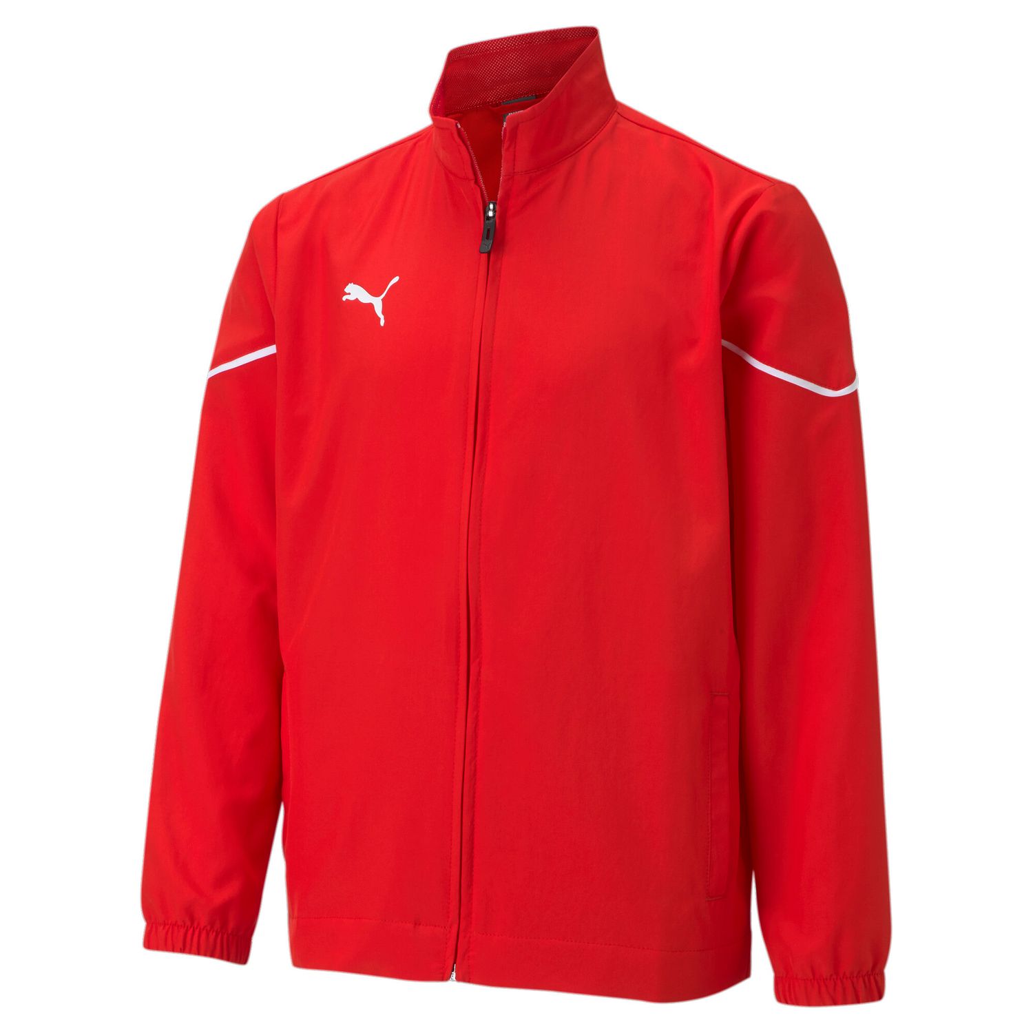 PUMA teamRISE Sideline Jacket Jr  Football - Puma Red-Puma Black, Farbe: Puma Red-Puma Black