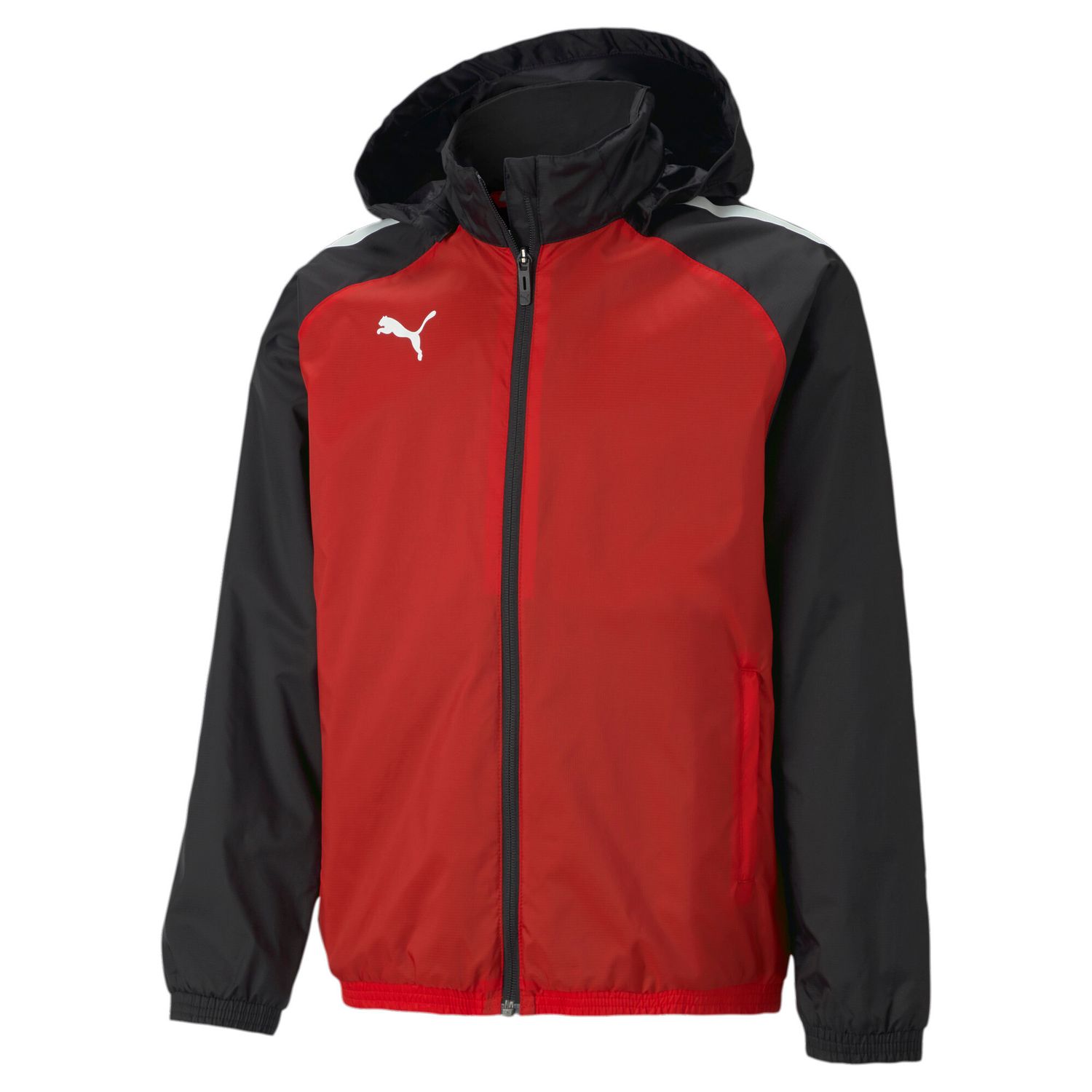 PUMA teamLIGA All Weather Jkt Jr  Football - Puma Red-Puma Black, Farbe: Puma Red-Puma Black