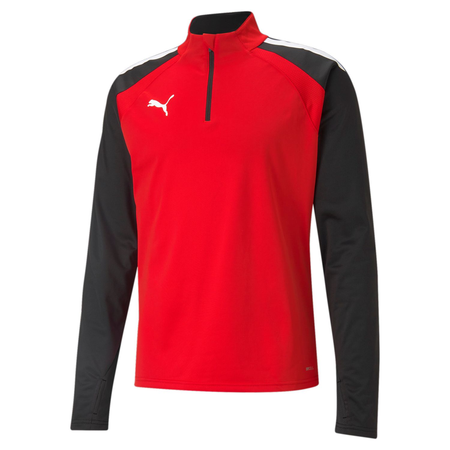 PUMA teamLIGA 1/4 Zip Top Herren Football - Puma Red-Puma Black, Farbe: Puma Red-Puma Black