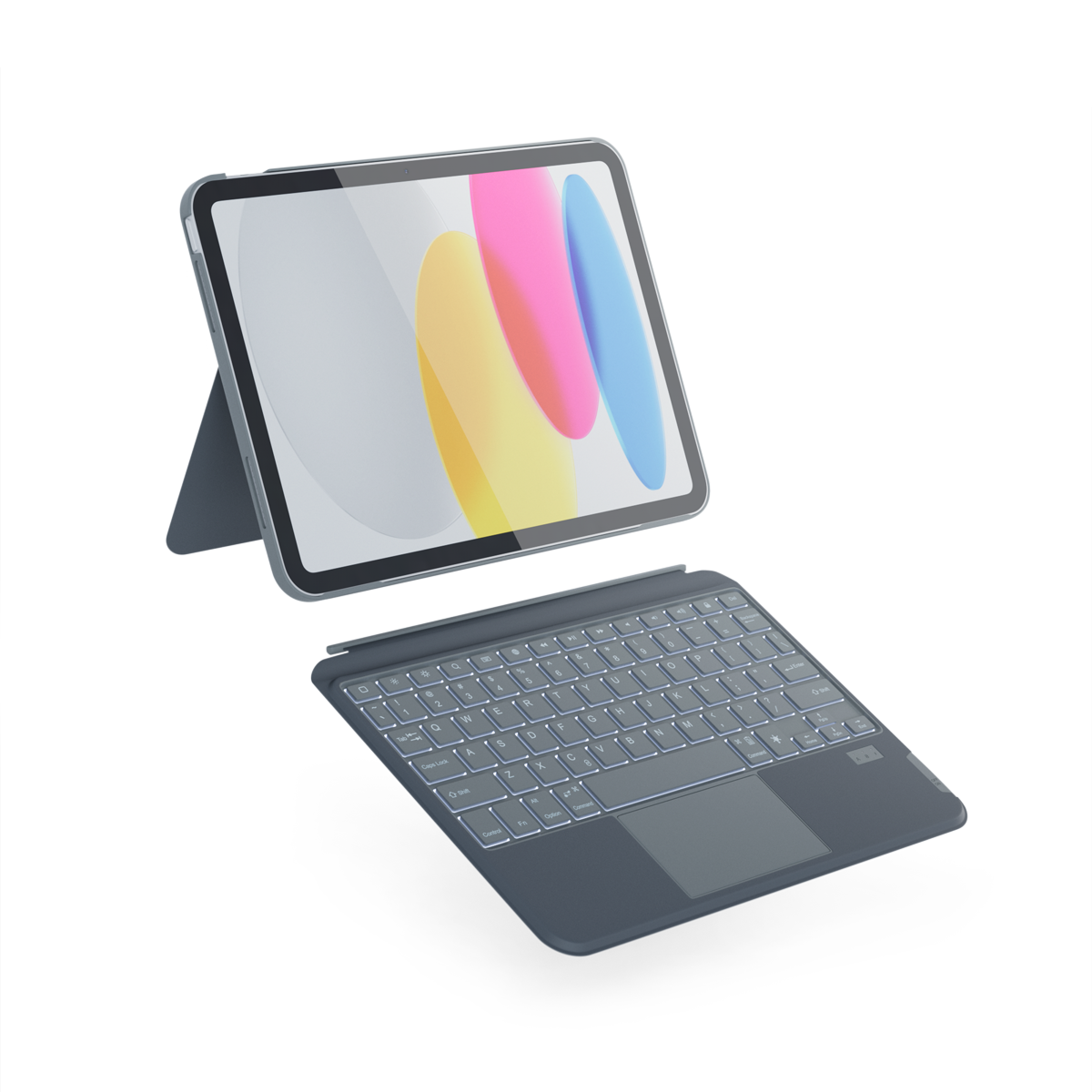 Epico Backlit Keyboard Case for iPad 10,9&quot; (2022) - german/grey