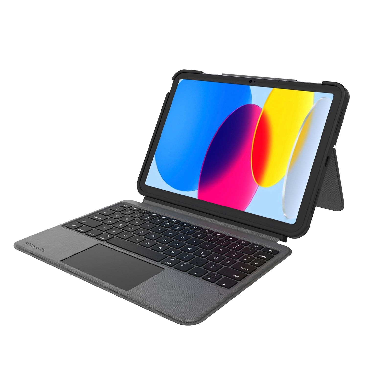 4smarts Tastatur Case 2in1 Solid Smart Connect für Apple iPad (10. Gen.) graphit