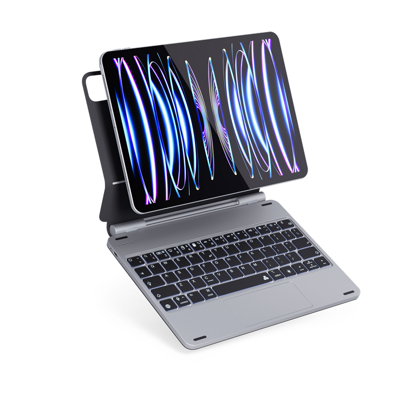 Epico Aluminium Keyboard Case for Apple iPad Pro 11&quot; (2018/2020/2021/2022), iPad Air 10,9&quot; (2020/2022), iPad Air 11&quot; (M2) - german