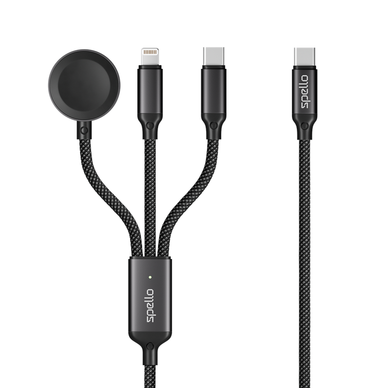 Spello 3in1 Cable USB-C, Lightning, Apple Watch