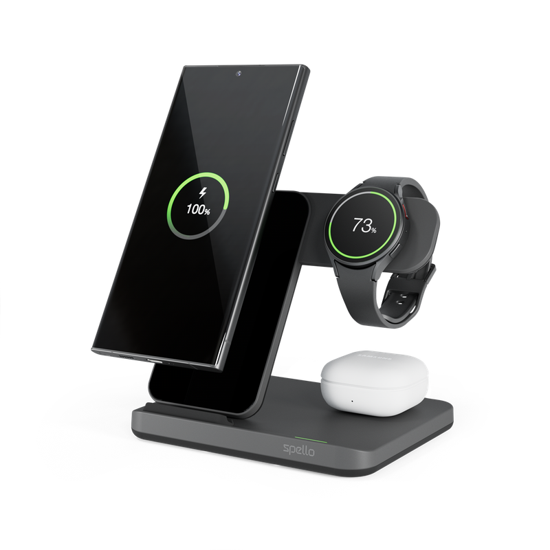 Spello 3in1 Wireless Charging Stand - black