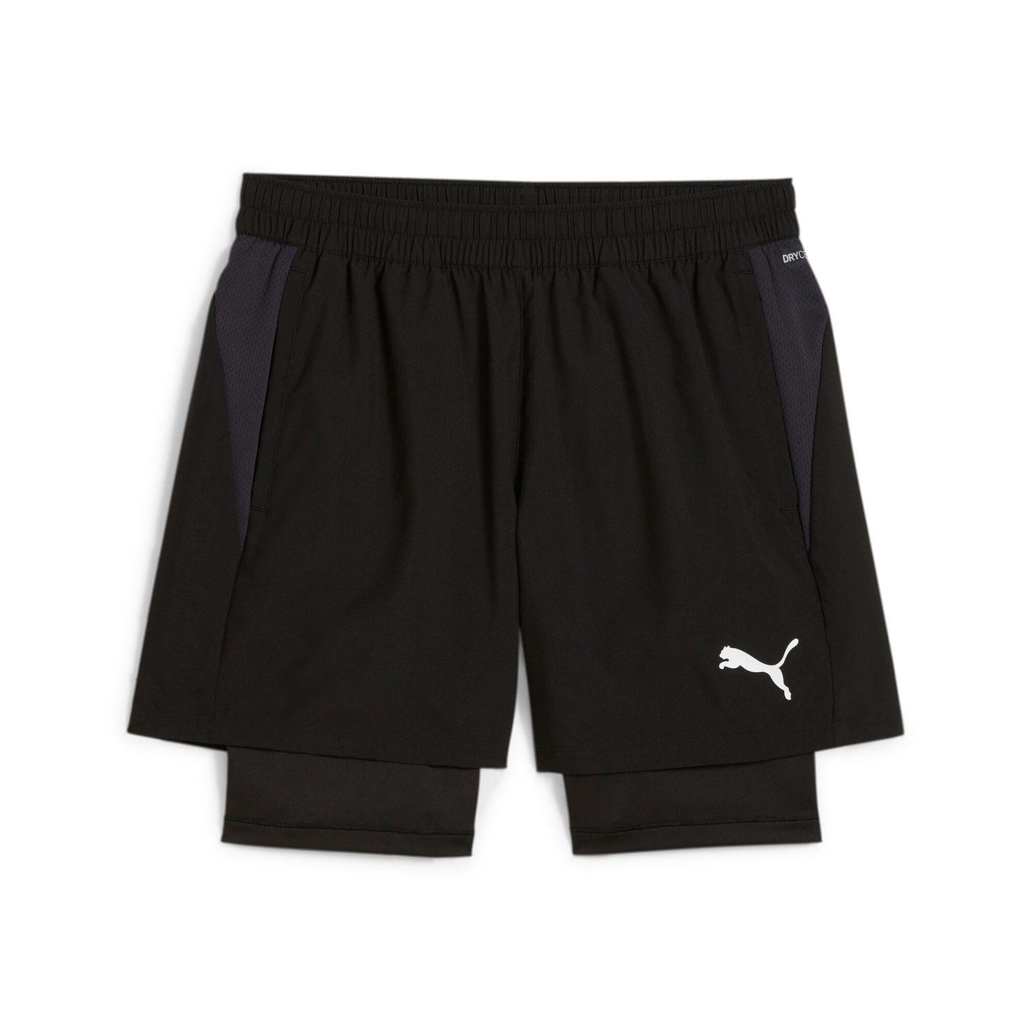 PUMA teamGOAL  2in1 Short Herren Football - PUMA Black-PUMA White, Farbe: PUMA Black-PUMA White
