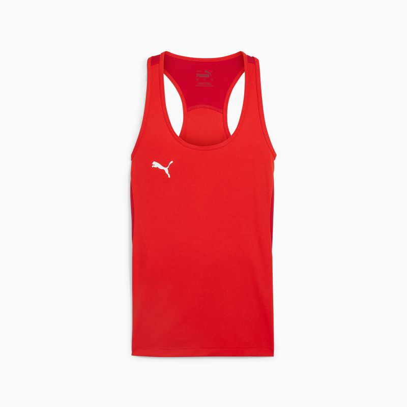 PUMA teamGOAL Tank Top Damen Football - PUMA Red-PUMA White-Fast Red