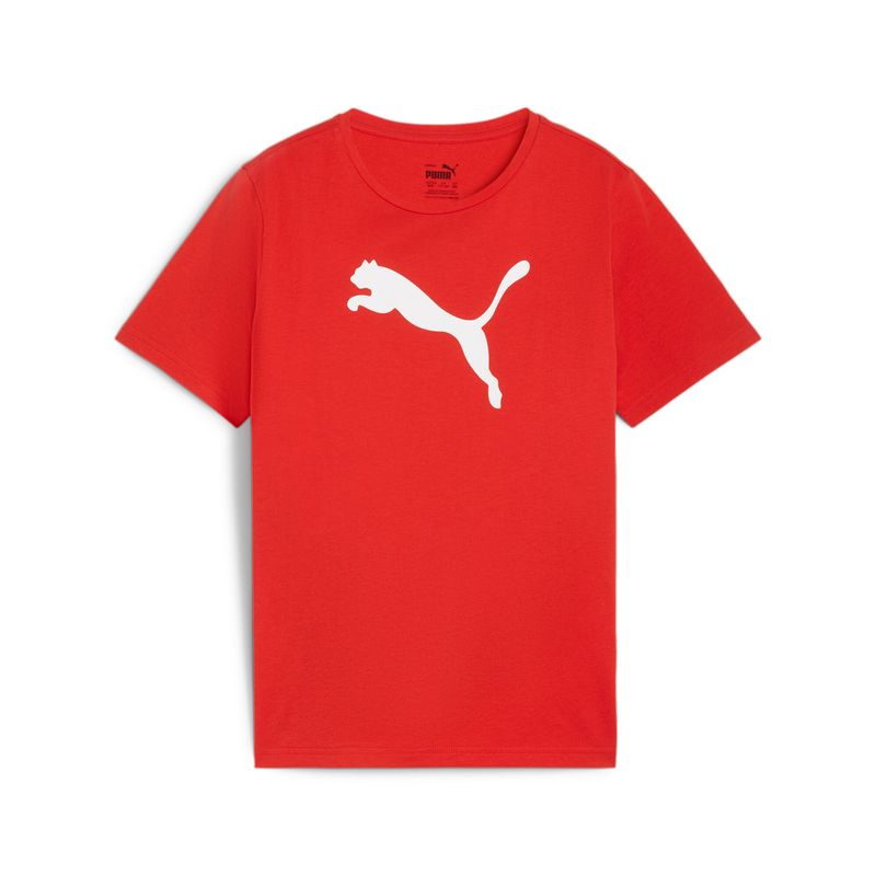 PUMA teamRISE Logo Jersey Cotton Jr Herren Football - PUMA Red-PUMA White