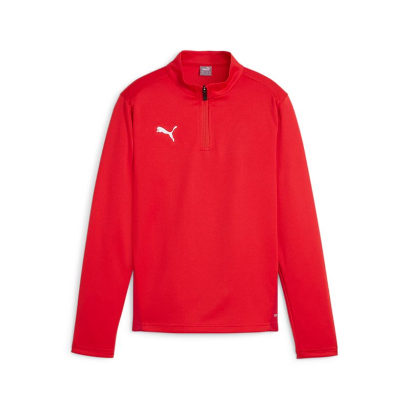 PUMA teamGOAL Training 1/4 Zip Top Jr  Football - PUMA Red-PUMA White-Fast Red, 176