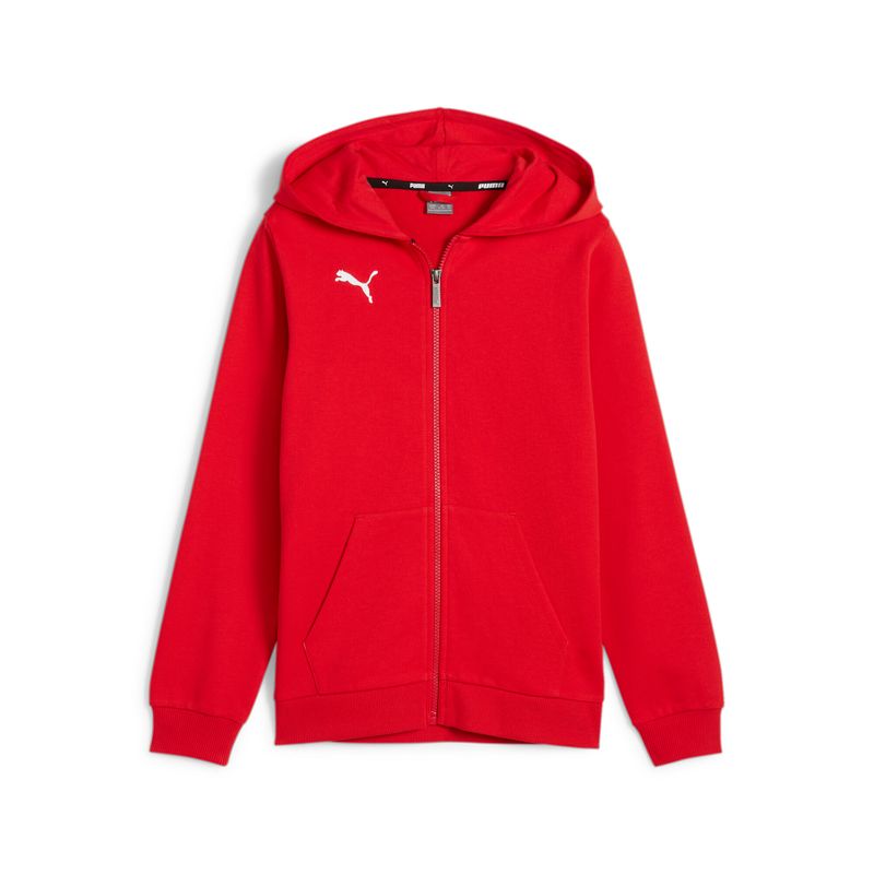 PUMA teamGOAL Casuals Hooded Jacket Jr Herren Football - PUMA Red-PUMA White, 176