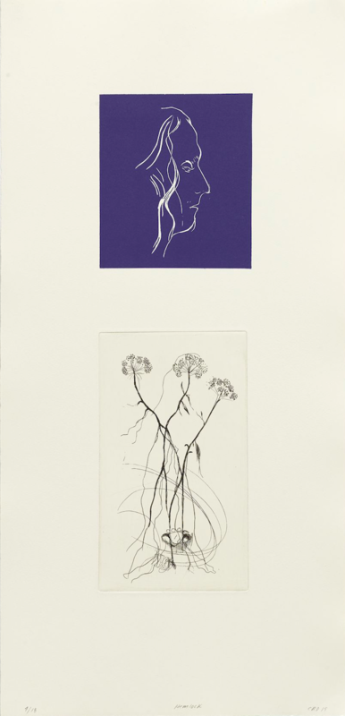 Hemlock (double) - Linocut & Line etching